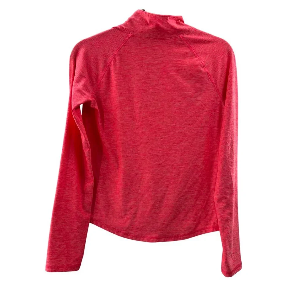 Old Navy Active Girls Go-Dry Pullover XL Hot Pink Long Sleeve Half-Zip‎ Top Neon